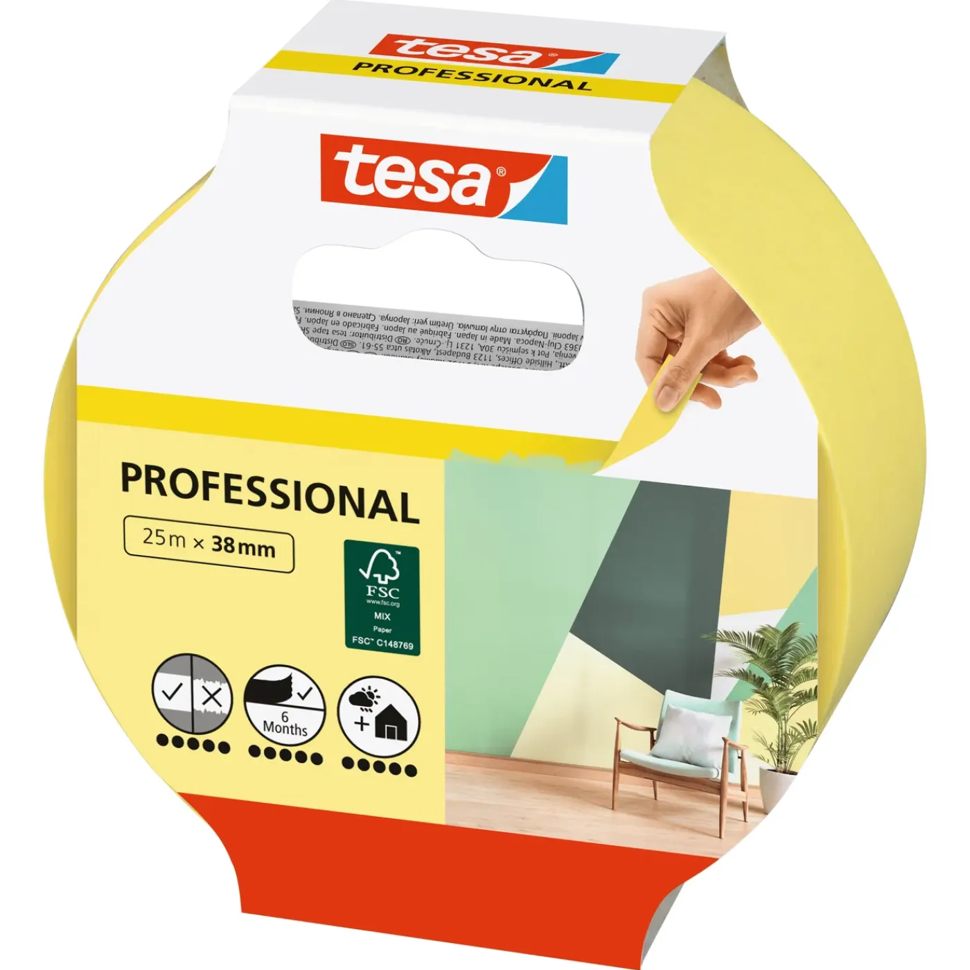 Tesa afplaktape Washi Indoor 25mx38mm