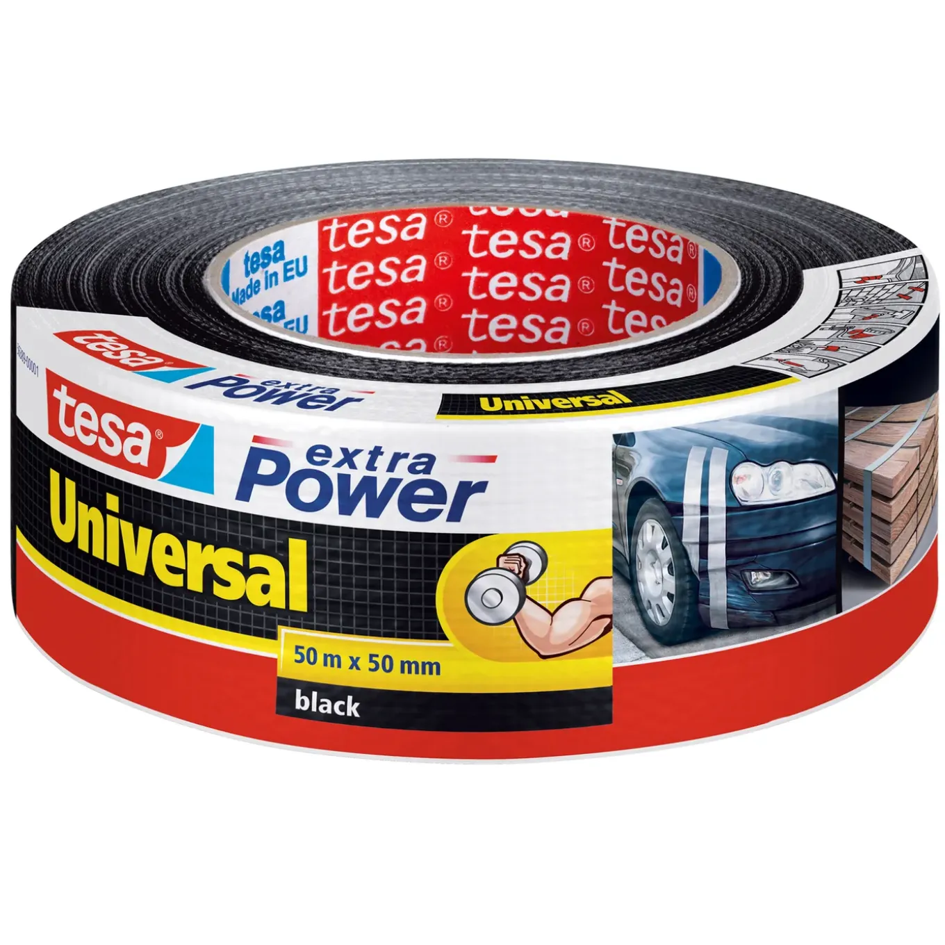 Tesa Duct tape - Zwart - 50m x 50mm
