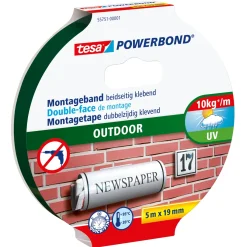 Tesa Montageband Powerbond Outdoor - Buiten - Groen - 5m x 19mm