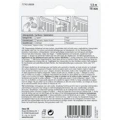 Tesa Montageband Powerbond - Transparant - 1,5m x 19mm