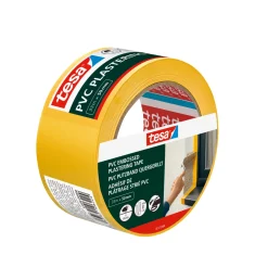 Tesa pleistertape geribbeld PVC geel 33mx50mm