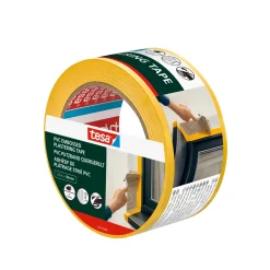Tesa pleistertape geribbeld PVC geel 33mx50mm