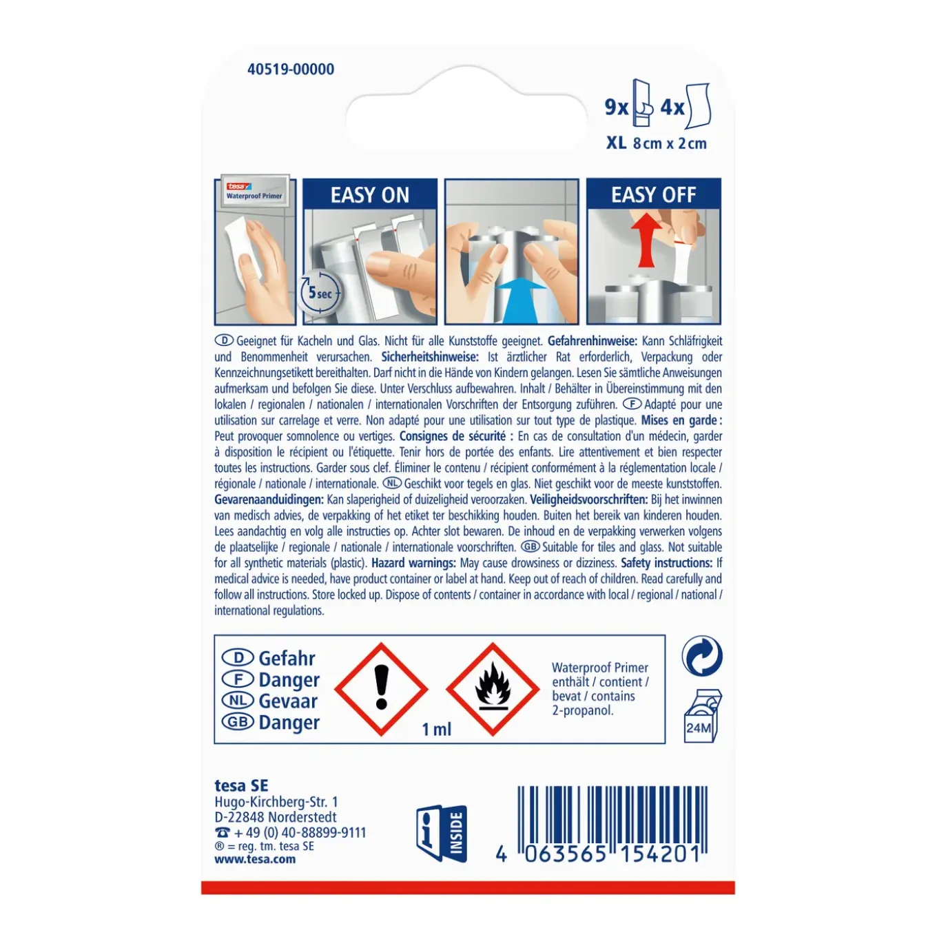 tesa® Powerstrips Waterproof Strips Xtra Large