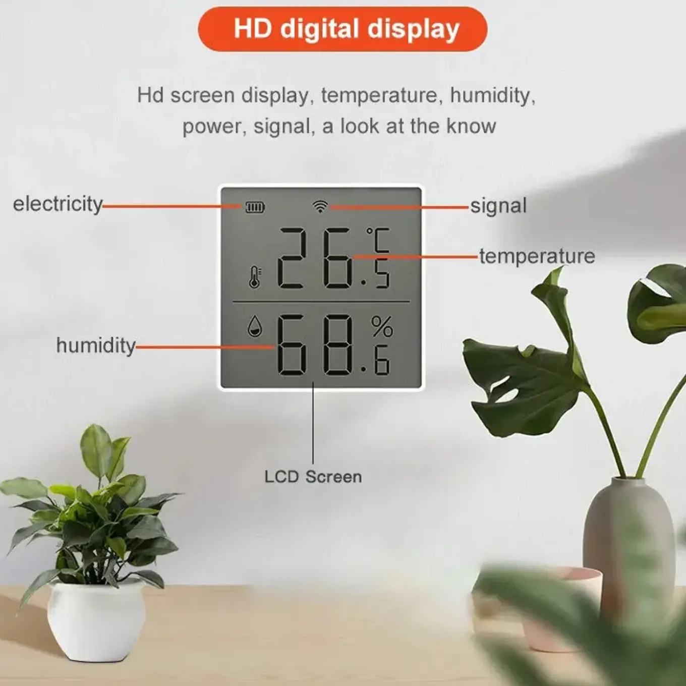 Thermometer En Hygrometer Voor Binnen Met Real Time Monitoring En Groot Display