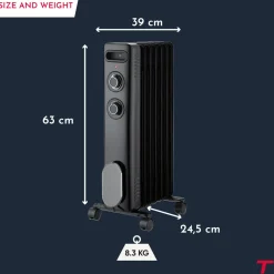 THOMSON - Oliekachel - 2000 W - Zwart - Calista