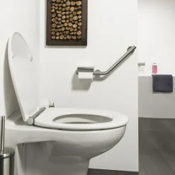 Tiger Boston Comfort & Safety wandbeugel met toiletrolhouder RVS geborsteld - Rechts