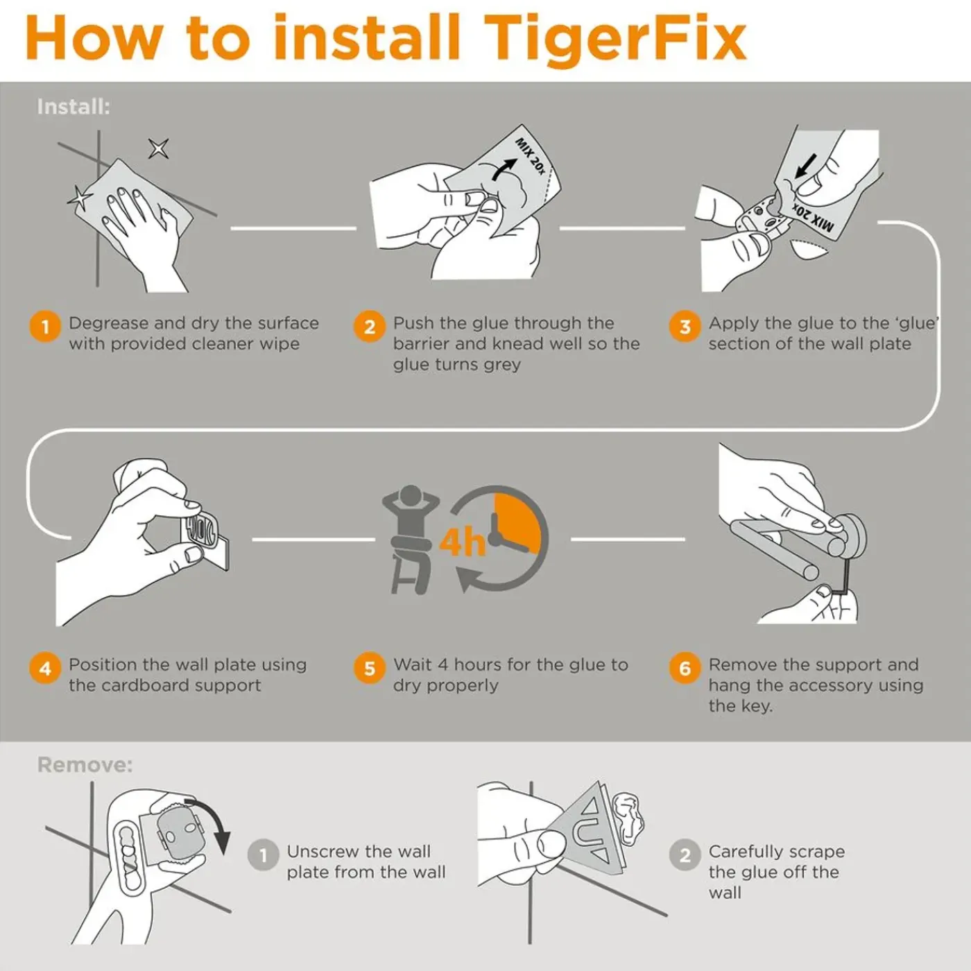 Tiger lijm voor Fix accessoires