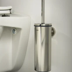 Tiger WC-borstel met Houder Boston - RVS - met Klep - RVS Gepolijst