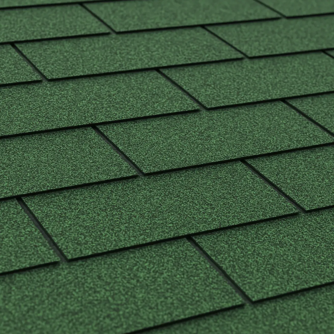 Timbela - Bitumineuze Dakspanen - T-green - Zwart Kleur - Bitumen Dakbedekking - 3m2