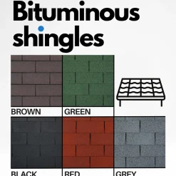 Timbela - Bitumineuze Dakspanen - T-brown - Zwart Kleur - Bitumen Dakbedekking - 3m2