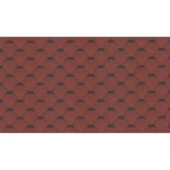 Timbela - Bitumineuze Dakspanen - H-red - Rode Kleur - Bitumen Dakbedekking - 3m2