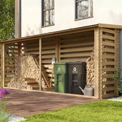 Timbela - Haardhout Opslagschuurtje - M203 - L112xl450xh199 Cm/ 4m2
