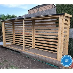 Timbela - Haardhout Opslagschuurtje - M203 - L112xl450xh199 Cm/ 4m2