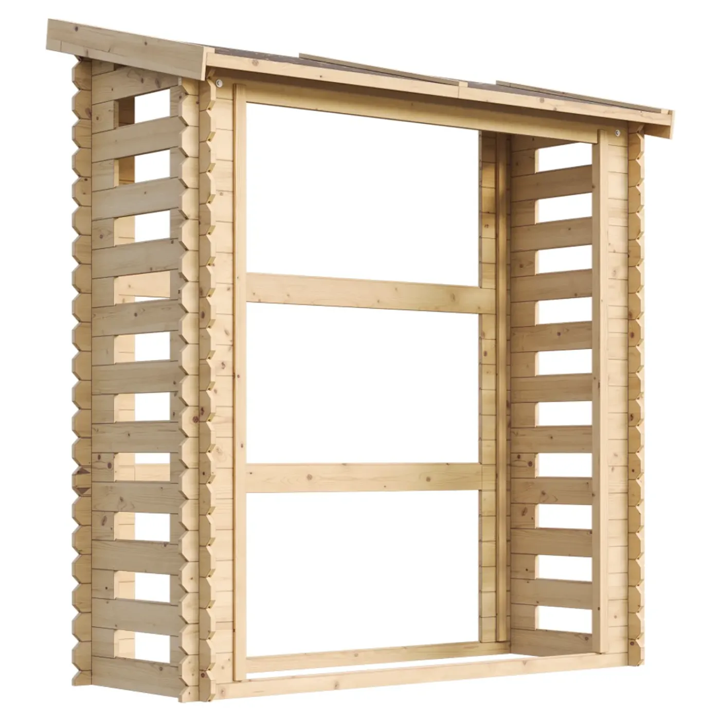 Timbela - Haardhout Opslagschuurtje - M201-1 - L86xl184xh200 Cm/ 0,9 M2