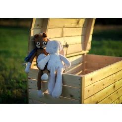 Timbela - Houten Speelgoedkist Voor Kinderen - M034-1 - Houten Tuinkist 80 X 50 X H47 Cm