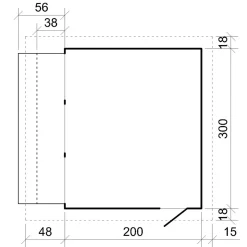 Timbela - Houten Tuinhuis, Houten Marktkraam - M150az - 263 X 336 Cm / 6 M²