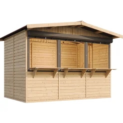 Timbela - Houten Tuinhuis, Houten Marktkraam - M150az - 263 X 336 Cm / 6 M²