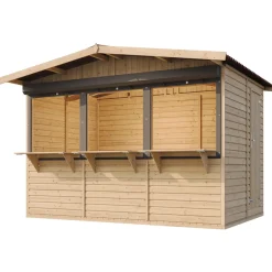 Timbela - Houten Tuinhuis, Houten Marktkraam - M150az - 263 X 336 Cm / 6 M²