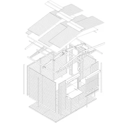 Timbela - Houten Tuinhuis, Houten Marktkraam - M150z - 263 X 336 Cm / 6 M2