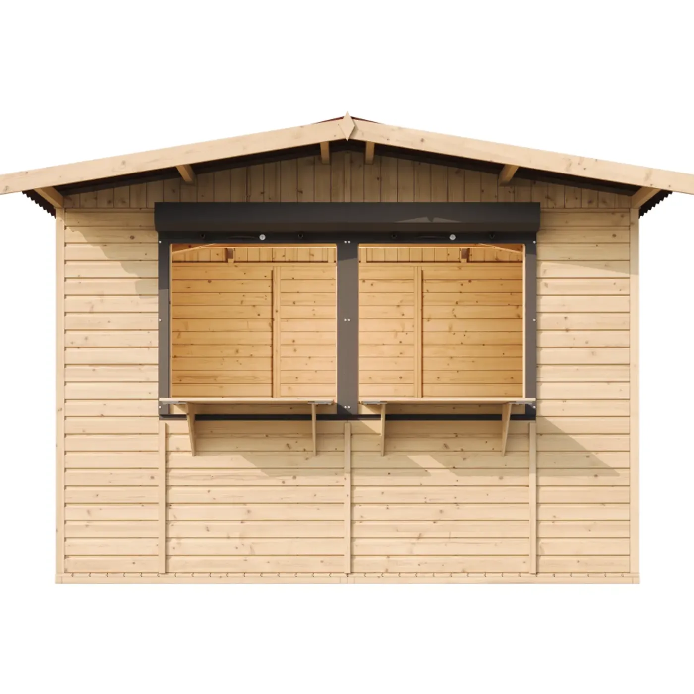 Timbela - Houten Tuinhuis, Houten Marktkraam - M150z - 263 X 336 Cm / 6 M2