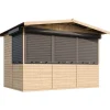 Timbela - Houten Tuinhuis, Houten Marktkraam - M150bz - 263 X 336 Cm / 6 M²