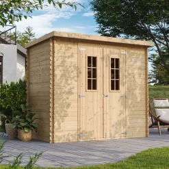 Timbela - Houten Tuinschuur 2.63 M2 - M310c - Tuinhuis Voor Gereedschaps- En Fietsenstalling
