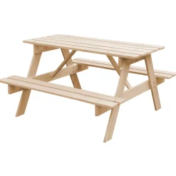 Timbela - Kindertafel voor in de tuin - M018-1 - Kinderpicknicktafel met banken 90x90xH50 cm
