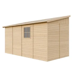 Timbela M340a - Houten Tuinschuur 8,10m2 - 416 X 218 X H244 Cm - Tuinhuis Zonder Vloer