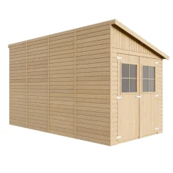 Timbela M340a - Houten Tuinschuur 8,10m2 - 416 X 218 X H244 Cm - Tuinhuis Zonder Vloer