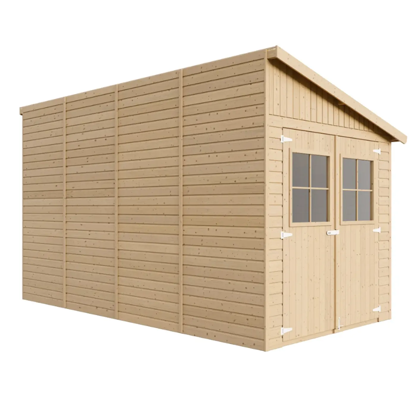 Timbela M340a - Houten Tuinschuur 8,10m2 - 416 X 218 X H244 Cm - Tuinhuis Zonder Vloer