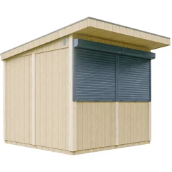 Timbela - Marktkraam Met Toonbank - M950-terra Brown - 5,9 M2 - Lp Smartside Paneelconstructie