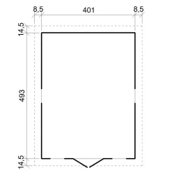 Timbela M333 - Houten Tuinschuur 20 M2 - 418 X 522 X H246 Cm - Tuinhuis Zonder Vloer