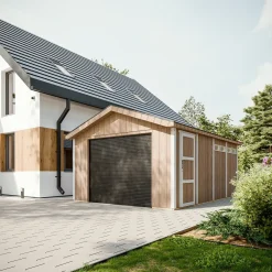 Timbela - Premium Kwaliteit Garage 17 M² - M991b-tundra Grey - L378xb530 Cm