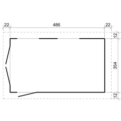 Timbela - Premium Kwaliteit Garage 17 M² - M991b-tundra Grey - L378xb530 Cm