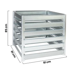 Timbela - Tuincomposter Uitbreidingsmodule - M800a - Metalen Compostbak - 91 X 91 X H85 Cm / 704l