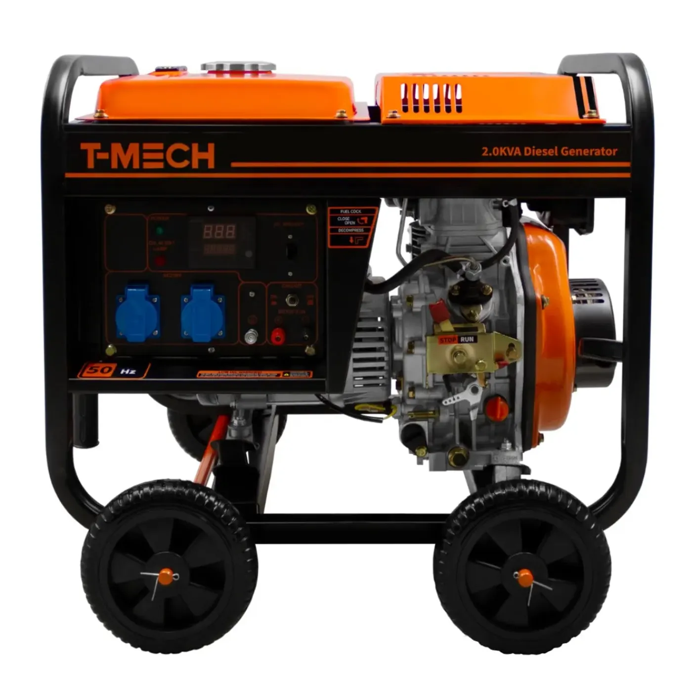 Monster Shop T-Mech Draagbare Diesel Stroomgenerator 2kVA - Open Frame
