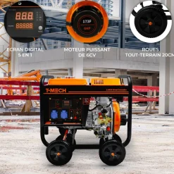 Monster Shop T-Mech Draagbare Diesel Stroomgenerator 2kVA - Open Frame