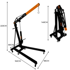 T-Mech Hydraulische Motorhefkraan - 2 Ton