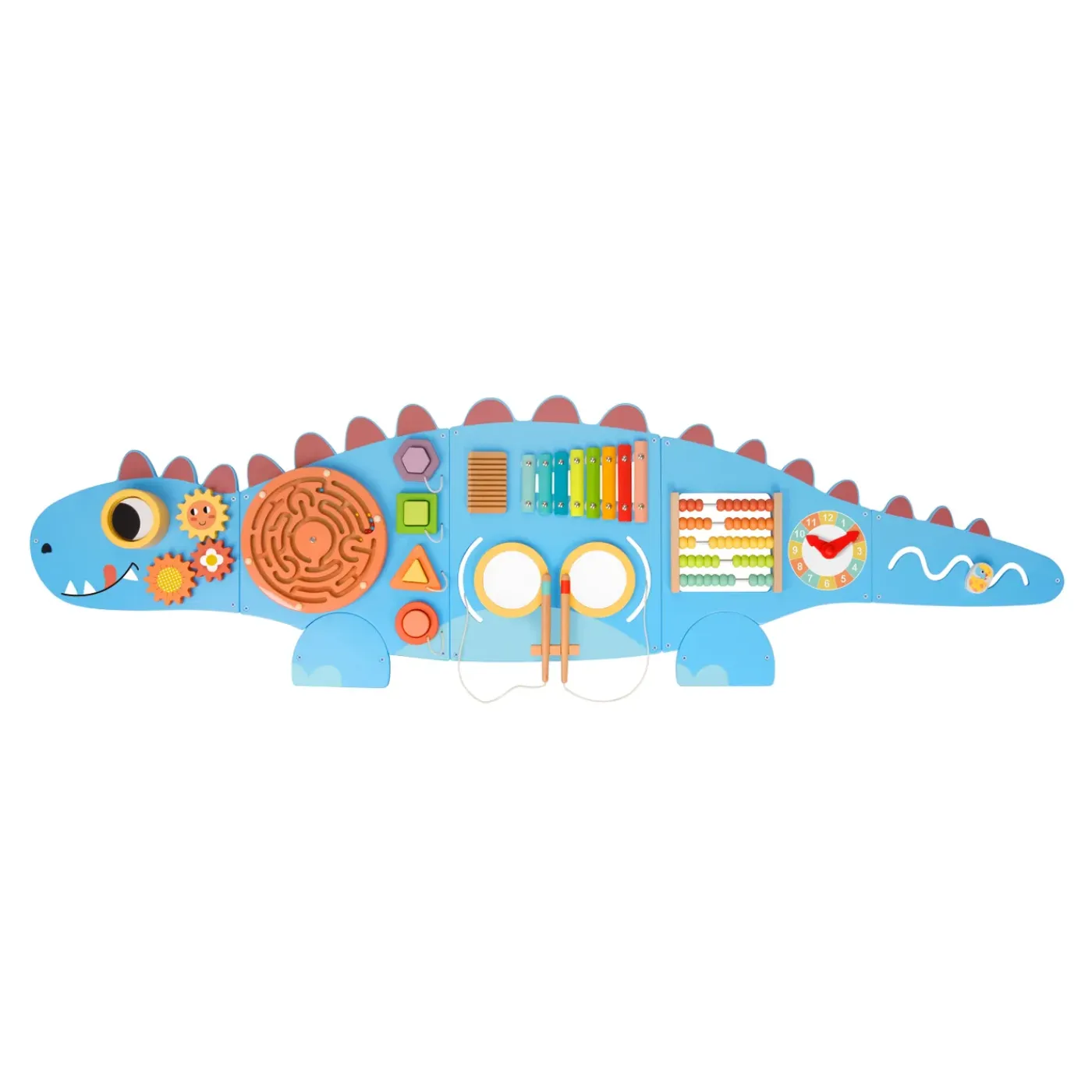 Tooky Toy Dinosaurus Activiteitenpaneel - Speelgoed Van Hout
