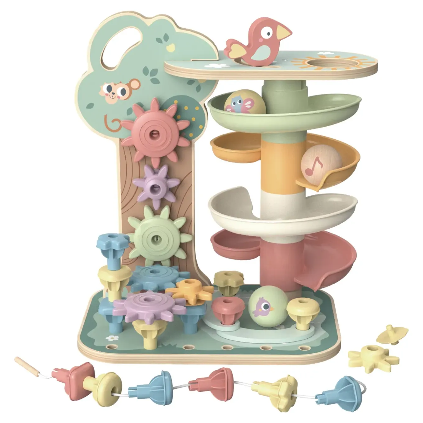 Tooky Toy Knikkerbaan Met Dieren Van Hout