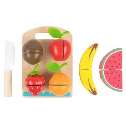 Tooky Toy Speelgoed Snijset Van Hout - Fruit - 6-delig