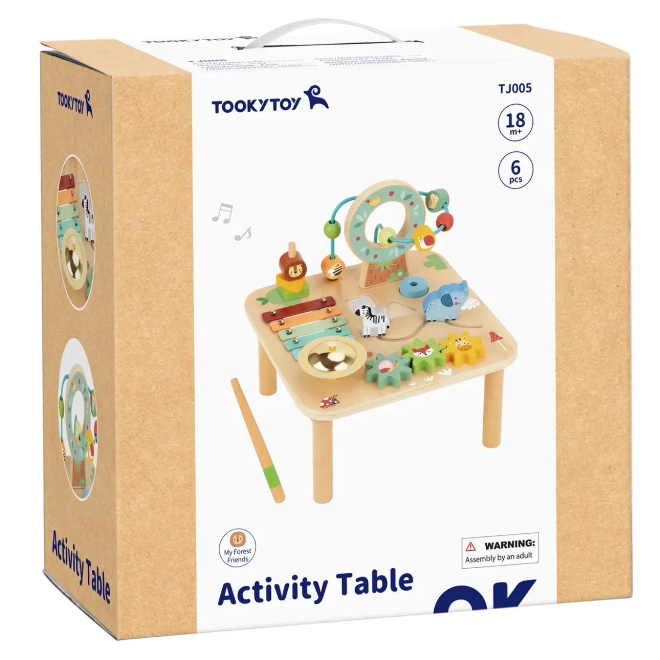 Tooky Toy Speeltafel Met Xylofoon En Dieren Van Hout