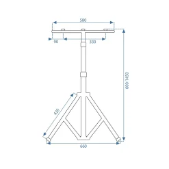 Toolight Halogeenstandaard Rsl016 Geel 200x66x145cm