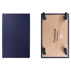 Toolland Meubelroller, 400 Kg Transporthulp, Houten Platform 65 X 40 Cm 400 Kg, Blauw,zwart, Triplex