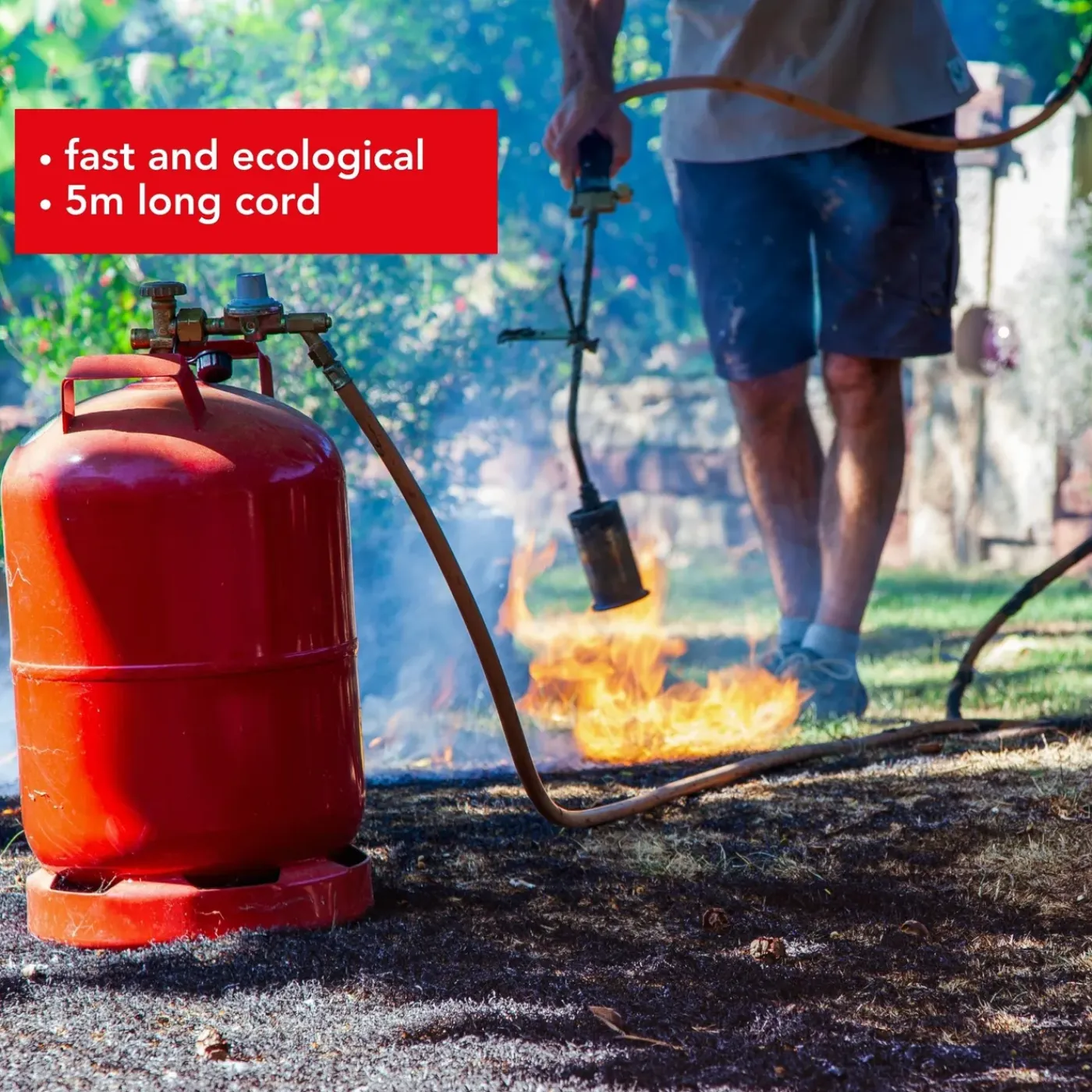 Toolland Onkruidbrander Op Gas, Drukregelaar, Slang 5 M