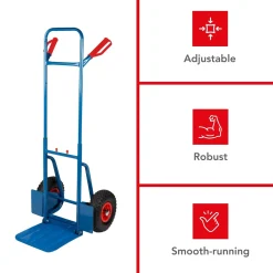Toolland Steekwagen, Inklapbaar, Transportwagen, 150 Kg, Blauw