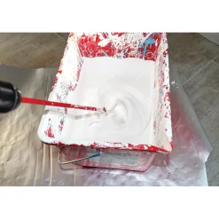 Toolland Universele Verfmixer, 80 X 400 Mm, Geplastificeerd Staal 40 Cm, Rood, Met Kunststof Bekleed