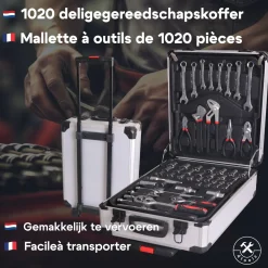 4toolz Xxl Gereedschapskoffer - 1020-delig - Aluminium Gereedschapstrolley Met Wielen