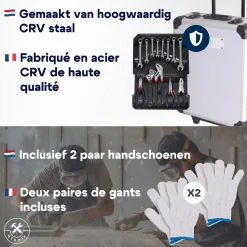 4toolz Xxl Gereedschapskoffer - 1020-delig - Aluminium Gereedschapstrolley Met Wielen