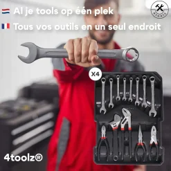 4toolz Xxl Gereedschapskoffer - 1020-delig - Aluminium Gereedschapstrolley Met Wielen